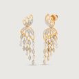 Lotus Cascade Diamond Drop Earrings,,hi-res view 4