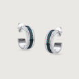 Ethereal Shine Silver Hoop Earrings,,hi-res view 3