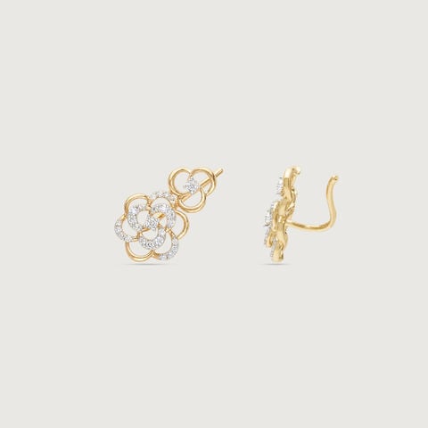 Blossoming Harmony Diamond Ear Cuff