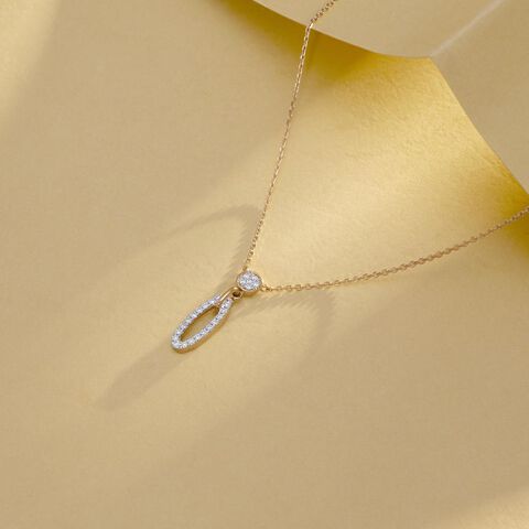 Halo Drift Diamond Necklace