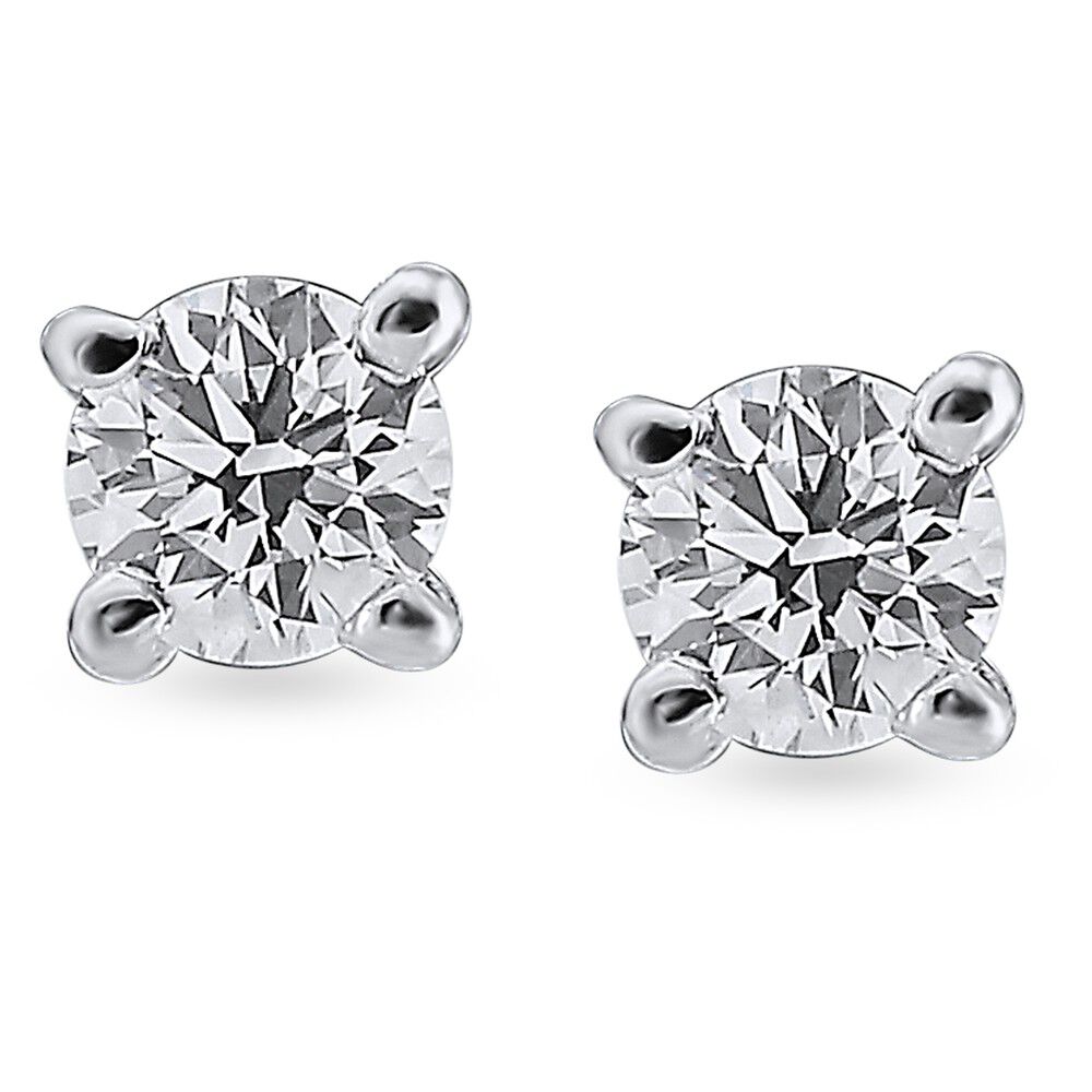 Single stone diamond earrings store