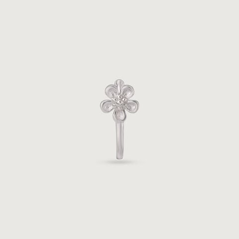 Petite Bloom Silver Nose Pin