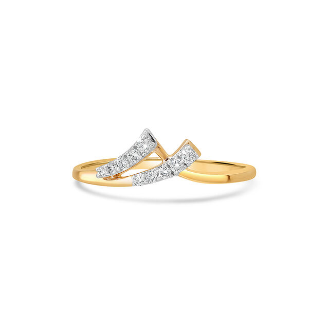 14KT Golden Twilight Diamond Finger Ring,,hi-res view 2