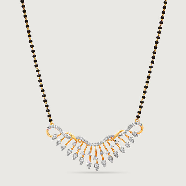 Eternal Shine 18 Kt Gold and Diamond Mangalsutra,,hi-res image number null