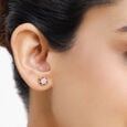 14kt Yellow Gold Hexa Sparkle Diamond Stud Earrings,,hi-res view 1