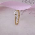 Starlit Heart 14 kt Gold & Diamond Finger Ring,,hi-res view 1