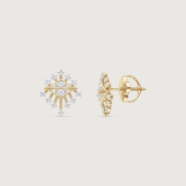 Geometric Aura Diamond Earrings,,hi-res image number null