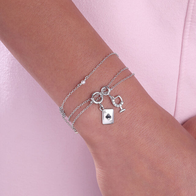 Glitter Toast Silver Charm,,hi-res image number null