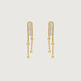 Playful Linear Diamond Drop Earrings,,hi-res view 3