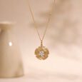 Sculpted Aura Diamond Pendant,,hi-res view 1