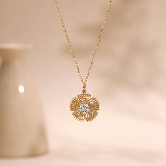 Sculpted Aura Diamond Pendant,,hi-res image number null