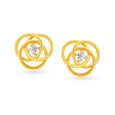 Contemporary Spiral Diamond Stud Earrings,,hi-res view 2