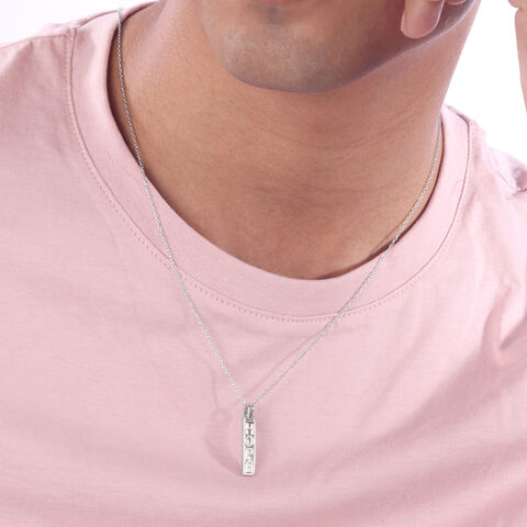 Hope Bar Silver Necklace