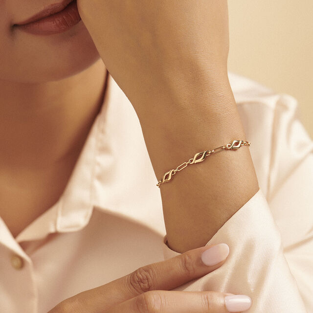 Fluid Sculptural Gold Bracelet,,hi-res image number null