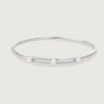 Elegant Pearl Silver Bangle,,hi-res view 3