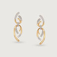 Allure Link 14 Kt Gold & Diamond Drop Earrings,,hi-res view 3