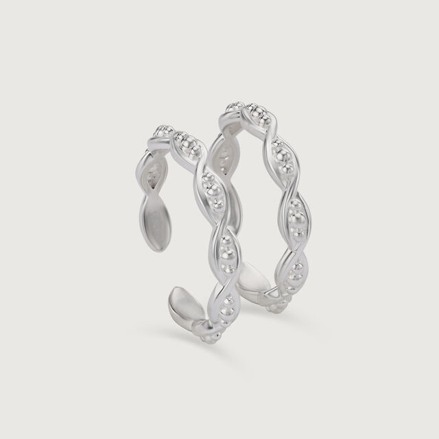 Molecular Chic Silver Toe Ring for Women,,hi-res image number null