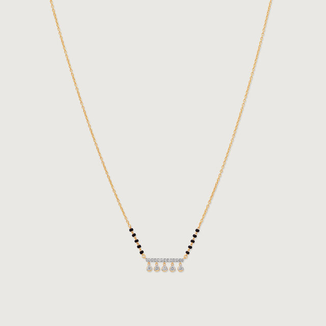 Playful Linear Diamond Mangalsutra,,hi-res image number null