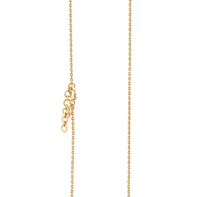 18KT Yellow Gold Abstract Glimmer Diamond Pendant with Chain,,hi-res image number null