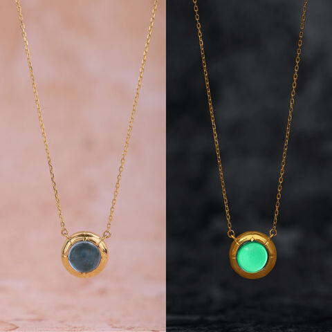 Midnight Firefly Gold & Topaz Pendant with Chain