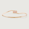 Pink Harmony Garnet & Gold Bangle,,hi-res view 4