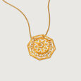 Warli Symmetry 22KT Gold Pendant,,hi-res view 4