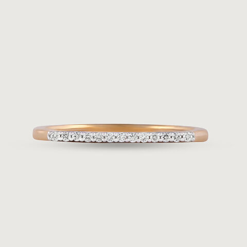Classic Sleek Gold & Diamond Ring