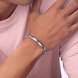Striped Accent Silver Kada,,hi-res view 2