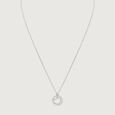 Classic Circle Silver Necklace,,hi-res view 4
