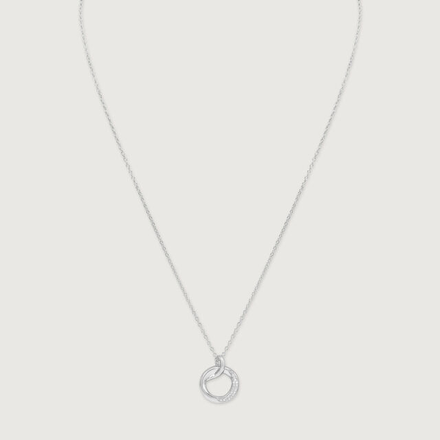 Classic Circle Silver Necklace,,hi-res image number null