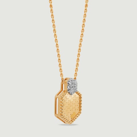 Luminous Hexagonal Diamond Necklace
