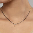 Korean Love 14 kt Gold & Diamond Mangalsutra,,hi-res view 2