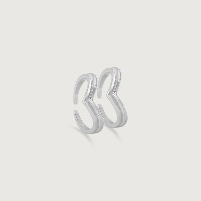 Bold Angle Silver Toe Rings,,hi-res image number null