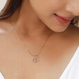 14KT Yellow Gold Layered Evil Eye Pendant,,hi-res view 1