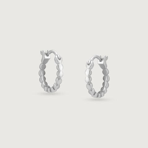 Sculpted Gleam Silver Hoop Earrings