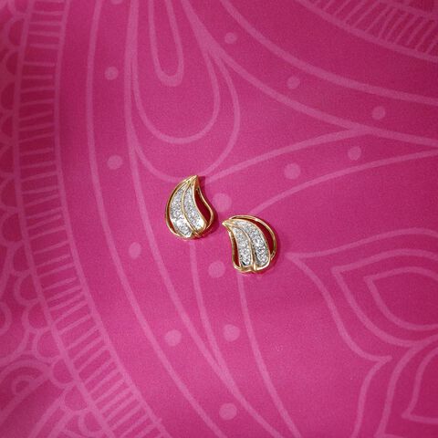 Paisley Shine Diamond Stud Earrings