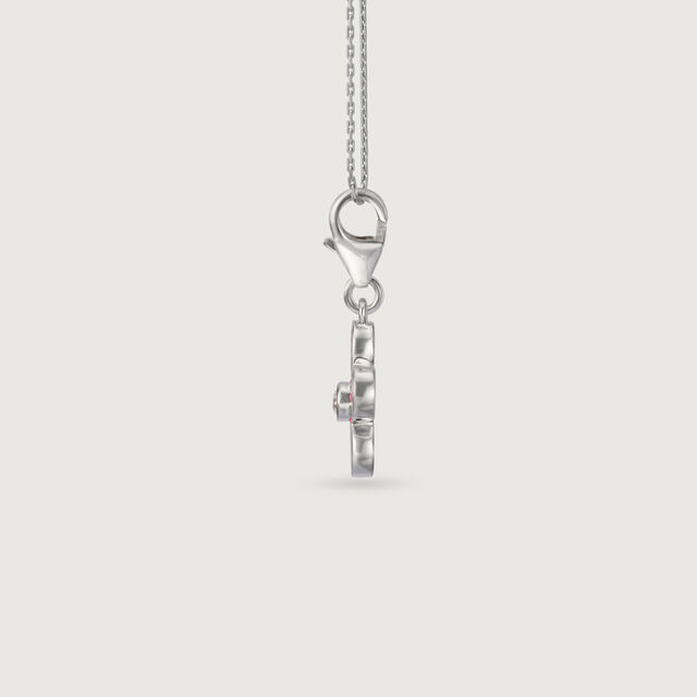 Pink Blossom Flower Silver Charm,,hi-res image number null