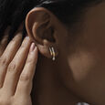 Linear Poise Diamond Drop Earrings,,hi-res view 2