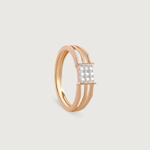 Clean Cuts Gold & Diamond Ring for Men