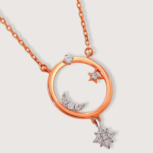 Moonlit Stardust 18KT Pendant with Chain,,hi-res view 3