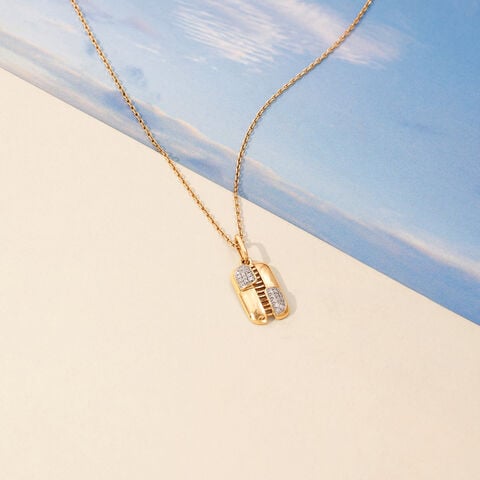 Sculptural Geometric Diamond Pendant
