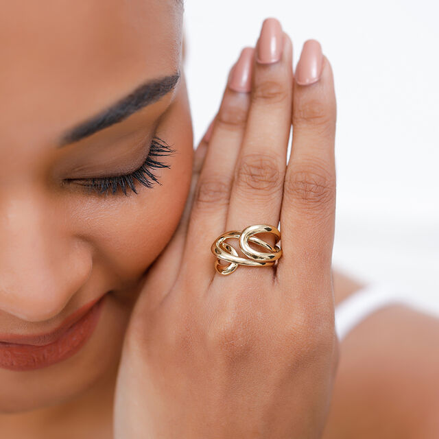 18KT Rays Of Renewal Swirl Finger Ring,,hi-res image number null