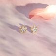 Petal Glow Diamond Stud Earrings,,hi-res view 1