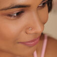14KT Yellow Gold Diamond Nose Pin,,hi-res view 2