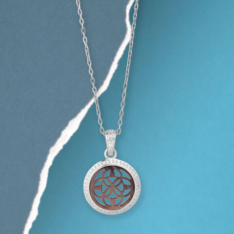 Floral Luminous Silver Pendant