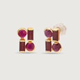 Cherry Chalice 14KT Ruby Stud Earrings,,hi-res view 4