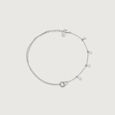 Twin Charm Silver Anklet,,hi-res view 3