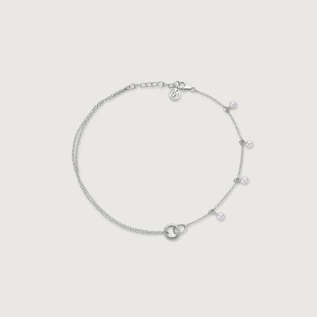 Twin Charm Silver Anklet,,hi-res image number null