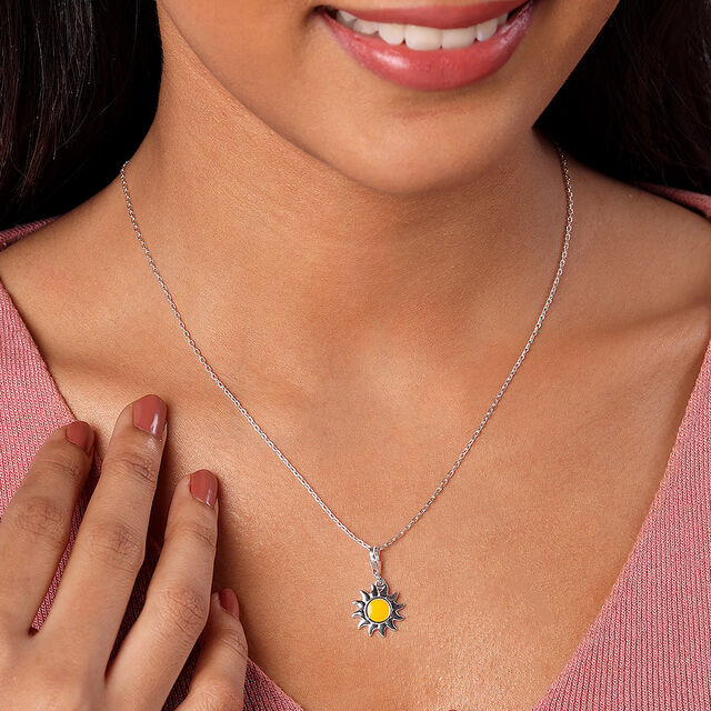 Solar Flare Silver Sun Charm,,hi-res image number null
