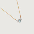 Butterfly Bliss 14KT Blue Topaz Diamond Pendant and Chain,,hi-res view 4